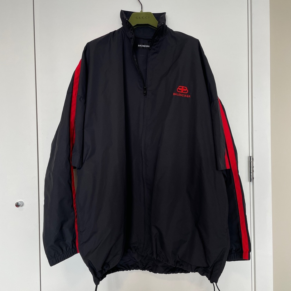 NWT AUTHENTIC BALENCIAGA OVERSIZED MEN’S DOUBLE SLEEVE ZIP-UP TRACK JACKET